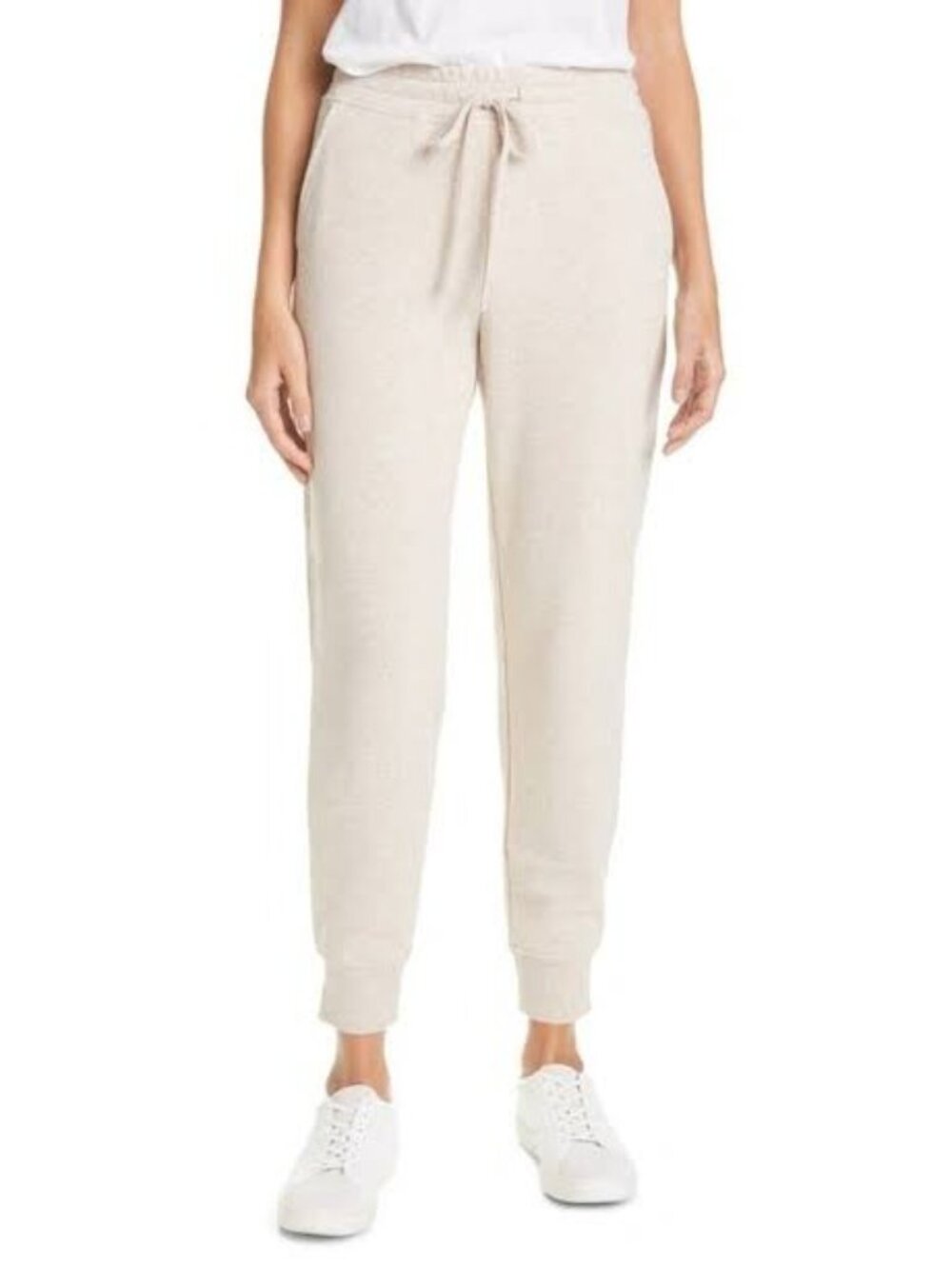 Vince Essential Cotton Blend Terry Sweatpants Joggers Sz M Heather Marzipan